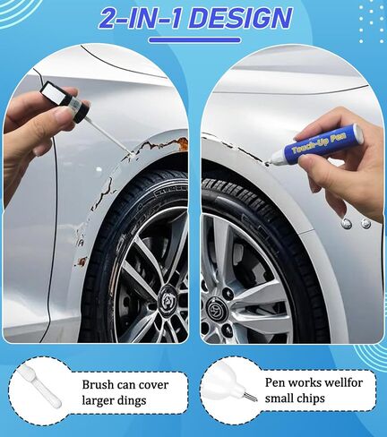 Black Touch Up Paint for Cars, Car Paint Touch Up Pen with Varnish Clear Coat Pen 2pcs, Car Scratch Repair Pen, Lasting Auto Scratch Remover, Quick and Easy Fix Vehicles Chip Rim Scuff Repair in Saudi Arabia