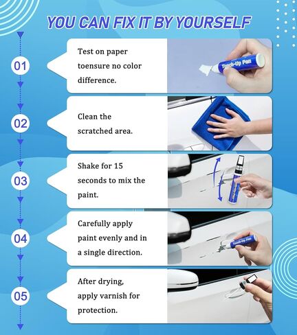 Black Touch Up Paint for Cars, Car Paint Touch Up Pen with Varnish Clear Coat Pen 2pcs, Car Scratch Repair Pen, Lasting Auto Scratch Remover, Quick and Easy Fix Vehicles Chip Rim Scuff Repair in Saudi Arabia