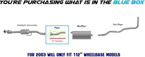 Exhaust Intermediate Pipe Compatible for 2001-2004 Mazda B2300 2.3L | Stainless Steel | Northeastern Exhaust | Free Clamp, Gasket and Bolt Kit Included | Direct-Fit Replacement in Saudi Arabia