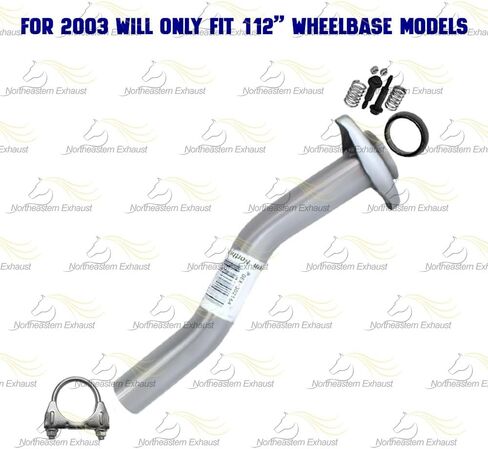 Exhaust Intermediate Pipe Compatible for 2001-2004 Mazda B2300 2.3L | Stainless Steel | Northeastern Exhaust | Free Clamp, Gasket and Bolt Kit Included | Direct-Fit Replacement in Saudi Arabia