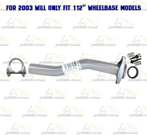 Exhaust Intermediate Pipe Compatible for 2001-2004 Mazda B2300 2.3L | Stainless Steel | Northeastern Exhaust | Free Clamp, Gasket and Bolt Kit Included | Direct-Fit Replacement in Saudi Arabia