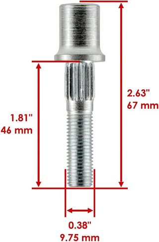 Powersports Replacement Parts for 4 Front or Rear Wheel Hub Stud Bolt for Can-Am 250300048 250300643 250300642 Mod-C33C-55258 in Saudi Arabia
