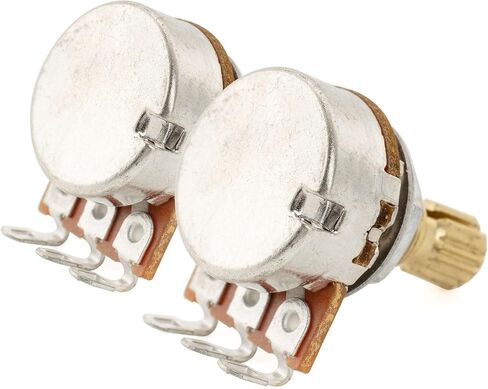 Musiclily Pro Brass Thread Mini Metric Sized Control Pots A25K Aduio Taper Potentiometers for Guitar (Set of 2) in Saudi Arabia