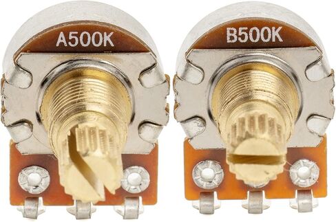 Musiclily Pro Brass Thread Mini Metric Sized Control Pots A25K Aduio Taper Potentiometers for Guitar (Set of 2) in Saudi Arabia
