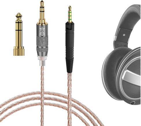 GEEKRIA Apollo Silver-Plated Upgrade Audio Cable Compatible with Sennheiser HD620S, HD599, HD598 Headphones, 2.5mm Replacement Headphones Cord for Hi-Resolution Audiophile, HiFi Headset (10ft/3m) in Kuwait