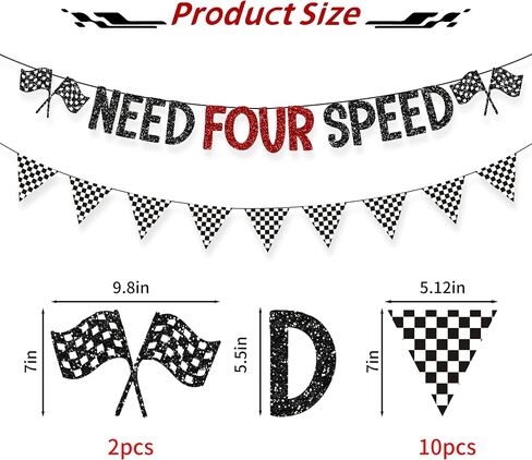 Glitter Need Four Speed Banner Race Car 4th Birthday Party 4th Birthday Party Decorations Race Car Banner Party Decoration in Saudi Arabia