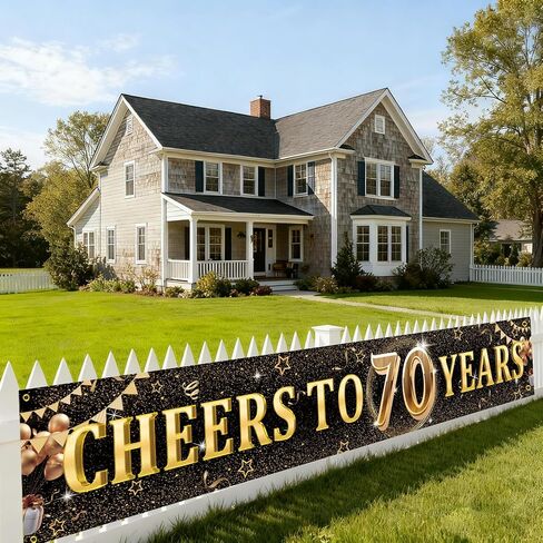 10th Birthday Banner Decorations for Boys & Girls,"Cheers to 10 Years" Yard Sign Banner,Black Gold Extra Large Reusable 10th Birthday and Anniversary Party Decorations for Women wen (10th birthday) in Saudi Arabia