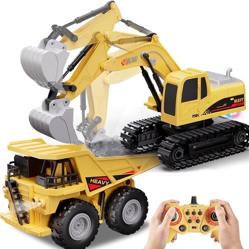 Remote Control Forklift 12 Channel 2 Mode RC Forklift, W/Pallets/Boxes/Sound/Light/Spray, Two Rechargeable Batteries & Charge, Kids Forkliftrrucks Toy Christmas & Birthday Gifts in Saudi Arabia