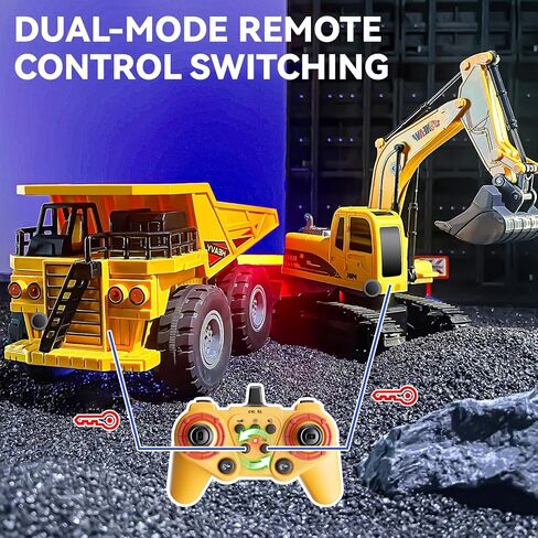 Remote Control Forklift 12 Channel 2 Mode RC Forklift, W/Pallets/Boxes/Sound/Light/Spray, Two Rechargeable Batteries & Charge, Kids Forkliftrrucks Toy Christmas & Birthday Gifts in Saudi Arabia