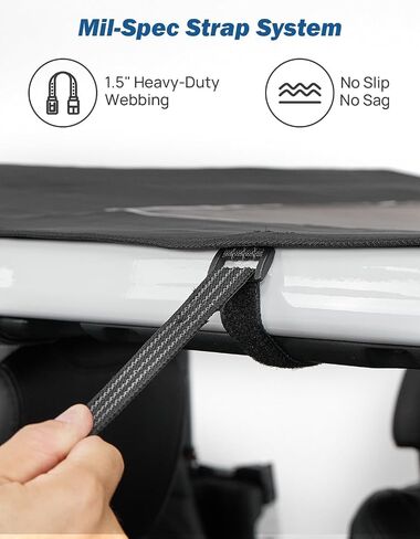 JOYTUTUS غطاء علوي مقاوم للماء للشمس من أجل Gladiator JT 2020-2026 - حماية من جميع الأحوال الجوية، كتلة من الأشعة فوق البنفسجية، غطاء علوي ناعم مقاوم للمطر ويقلل الضوضاء in Kuwait