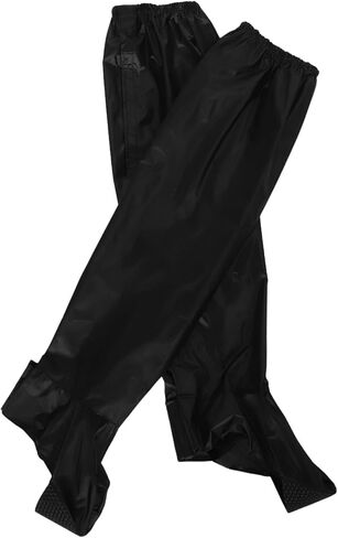 1pair Rain Pants for Motorcycle Riding Outdoor Activities and Hiking -Skid Trousers Boot Covers for Men and Women Black in Saudi Arabia