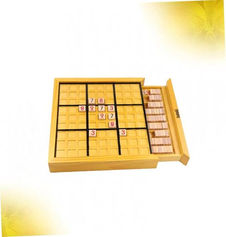 BESPORTBLE Wooden Sudoku Board Game for Adults 9x9 Puzzle Number Tiles for Logical Reasoning and Family Fun in Saudi Arabia