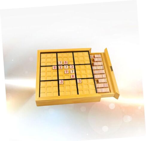 BESPORTBLE Wooden Sudoku Board Game for Adults 9x9 Puzzle Number Tiles for Logical Reasoning and Family Fun in Saudi Arabia
