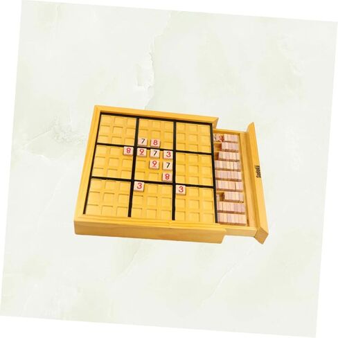BESPORTBLE Wooden Sudoku Board Game for Adults 9x9 Puzzle Number Tiles for Logical Reasoning and Family Fun in Saudi Arabia