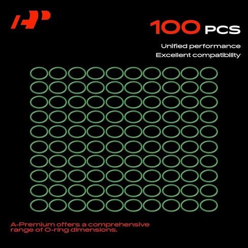 A-Premium Universal AC System Repair Kit, Exact ID (20.22±0.25mm) Exact CS (1.78±0.08mm), HNBR, 100Pcs in Saudi Arabia
