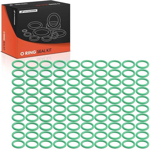 A-Premium Universal AC System Repair Kit, Exact ID (19.00±0.25mm) Exact CS (2.50±0.08mm), HNBR, 100Pcs in Saudi Arabia