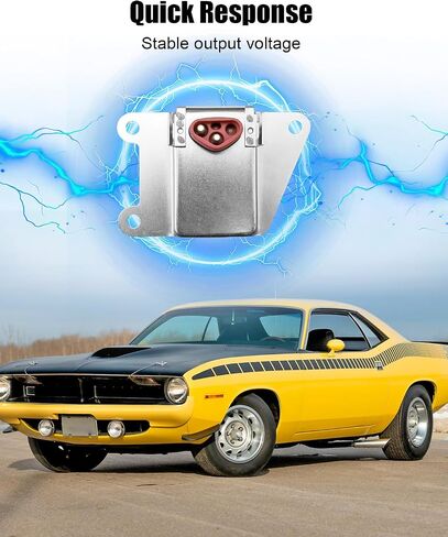 Voltage Regulator Fit for Chrysler Dodge Plymouth 1970–1987 with Round Back Square Back apply to 12V DC electrical system Replace 3755850 3755960 3874520 4091050 4111990 5234625 8371 in Saudi Arabia