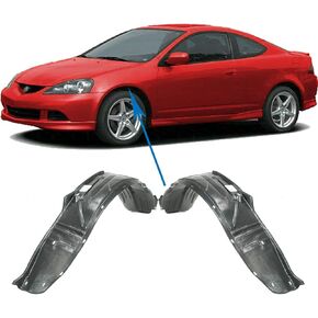 New Set of 2 Front Splash Shield Fender Liner Right Passenger + Left Driver Side for 2002-2004 Acura RSX Coupe Direct Replacement 74101S6M000 74151S6M000 in Kuwait