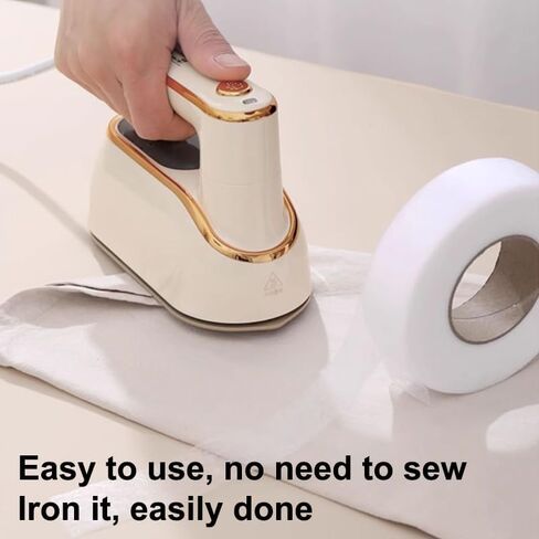 2 Rolls Iron On Hemming Tape, 0.78 INCH x 27.34 Yards, Double Sided Fabric Fusing Hem Tape Adhesive for Pants Clothes Dresses Curtains Fabric Crafting Projects, Black in Saudi Arabia