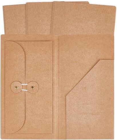 PH PandaHall 4pcs Paper Pocket for Traveler's Notebook Insert Pouch Refill Journal Paper Pockets Journal Insert for Card Stamp Ticket Holder Storage Bag TN Accessories, 7.9 x 4.5inch in Saudi Arabia