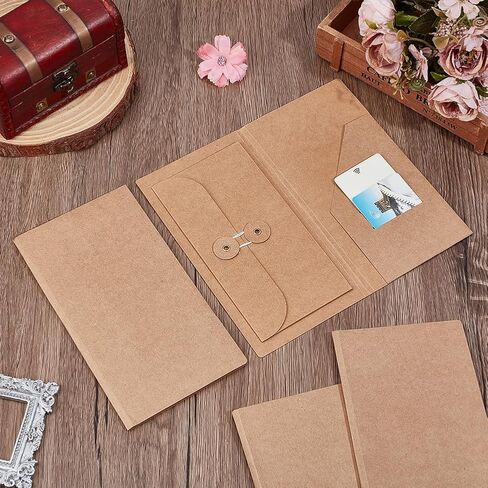 PH PandaHall 4pcs Paper Pocket for Traveler's Notebook Insert Pouch Refill Journal Paper Pockets Journal Insert for Card Stamp Ticket Holder Storage Bag TN Accessories, 7.9 x 4.5inch in Saudi Arabia