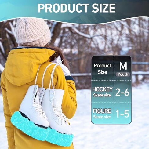 Ice Skate Guards Fuzzy Ice Skate Soakers Skate Guards Hockey Soakers for Figure Skates Skate Guards for Girls Boys Youth Women Men Adult in Kuwait
