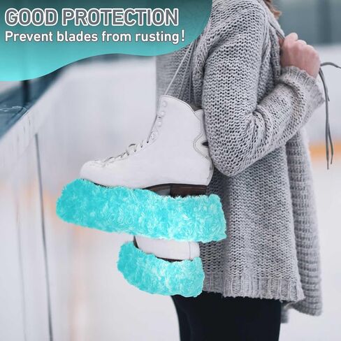 Ice Skate Guards Fuzzy Ice Skate Soakers Skate Guards Hockey Soakers for Figure Skates Skate Guards for Girls Boys Youth Women Men Adult in Kuwait