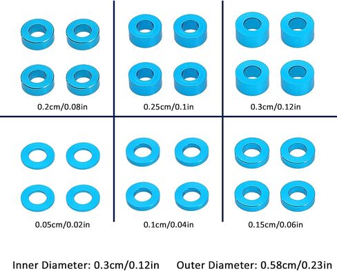 GOTOTOP 24 PCS Metal Gasket Set Aluminum Alloy Performance Enhancement Replacement Gaskets for TT01 XV01 XV02 Remote Control Cars in Saudi Arabia