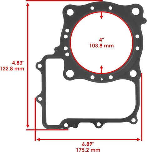 Caltric Cylinder Head and Cover Gasket Compatible with Honda SXS700M2 Pioneer 700 2014-2021 in Saudi Arabia