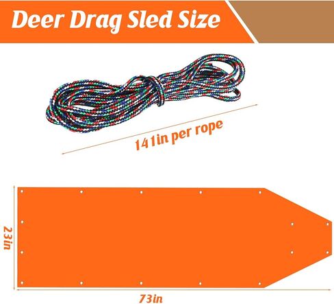 Deer Drag Sleds All-Purpose Utility Sled for Effortless Hauling of Ice Fishing Supplies, Firewood, Duck Hunting Gear, Fishing Equipment, and More in Saudi Arabia