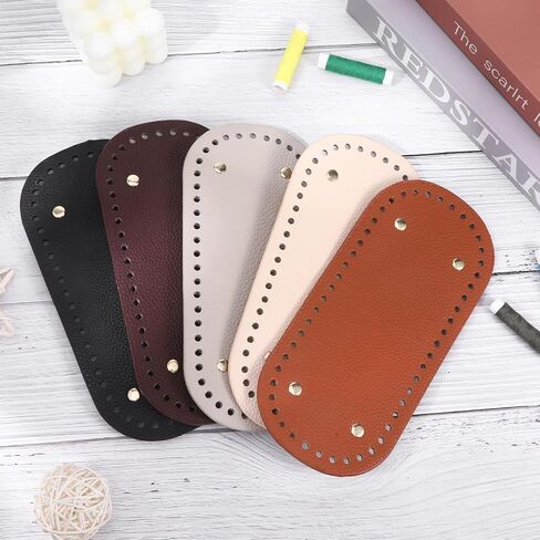 5 قطع من قيعان المحفظة البيضاوية الطويلة مقاس 3.9 × 11.8 بوصة لحقائب الكروشيه، 5 ألوان من أسفل حقيبة كروشيه من البولي يوريثان، مع وسادات تشكيل قاعدة الثقب، لصناعة المنتجات اليدوية، والمحفظة، والمحفظة، وحقيبة اليد، وصناعة الحرف اليدوية in Kuwait