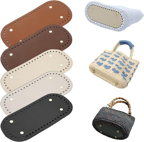 5 قطع من قيعان المحفظة البيضاوية الطويلة مقاس 3.9 × 11.8 بوصة لحقائب الكروشيه، 5 ألوان من أسفل حقيبة كروشيه من البولي يوريثان، مع وسادات تشكيل قاعدة الثقب، لصناعة المنتجات اليدوية، والمحفظة، والمحفظة، وحقيبة اليد، وصناعة الحرف اليدوية in Kuwait