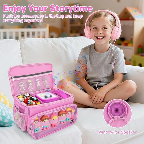 حقيبة حمل BEBOAN لشخصيات Tonies & Tonie Box 2/1، مجموعة Toniebox للمبتدئين، وحدة تخزين ومنظم Tonie لشخصيات Tonies، حزمة مشغل الصوت Toniebox 2، حقيبة سفر محمولة للألعاب، أزرق in Kuwait