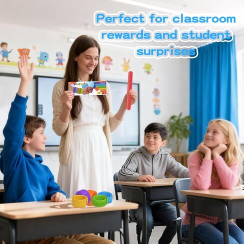 ألعاب تململ حسية للأطفال، 6 قطع من أساور السيليكون المزخرفة، لعبة تململ الإجهاد للفصل الدراسي والقلق والتوحد واضطراب فرط الحركة ونقص الانتباه، ألعاب حسية لمكاتب مكتب البالغين، والسفر، والطائرة. in Kuwait