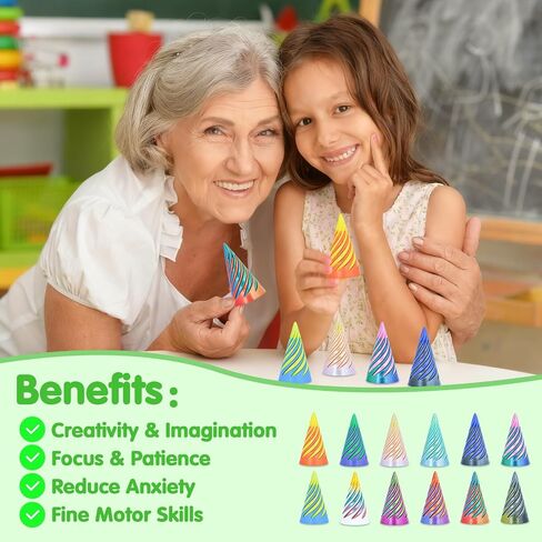 12Pcs Mini Spiral Cone Pyramid Fidget Toy, 3D Printed Impossible Cone Passthrough, Mini Vortex Thread Illusion Desk Deco, Anxiety & Stress Relief, Gift for Adults & Kids (Cone-12 PCS) in Saudi Arabia