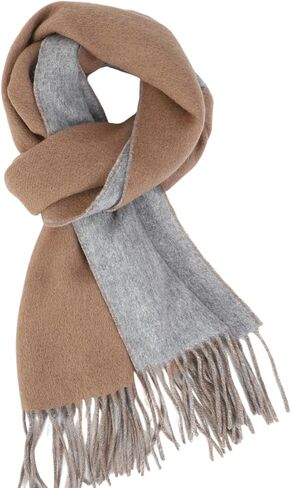 أوشحة صوف 100% من Temminc للرجال والنساء، وشاح صوف مريح فاخر أيرلندي ناعم للخريف والشتاء، هدية منقوشة بنقش مربعات in Kuwait