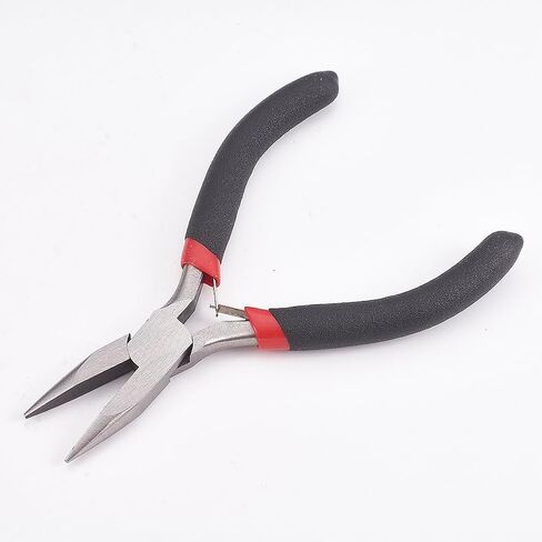 1pc Needle Nose Pliers for Jewelry Making Tools Comfort Grip Carbon Steel Jewelry Pliers Non Serrated Edge - for Wire Wrapping Electronic Repair Gripping in Saudi Arabia