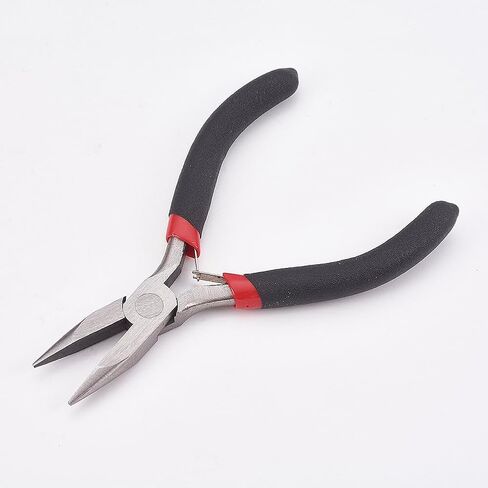 1pc Needle Nose Pliers for Jewelry Making Tools Comfort Grip Carbon Steel Jewelry Pliers Non Serrated Edge - for Wire Wrapping Electronic Repair Gripping in Saudi Arabia