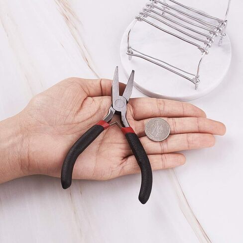 1pc Flat Nose Pliers for Jewelry Making Repair Tools Comfort Rubber Grip Chain Nose Jewelry Pliers for Beading Wire Wrapping in Saudi Arabia