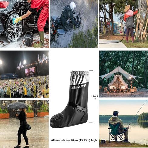 Waterproof Shoe Covers,Motorcyclewaterproof Boot Covers Covers Reusable for Hiking Non Slip Fo Men Women Feet Dry in Saudi Arabia