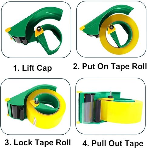 Packing Tape Dispenser for Packing Boxes, Moving Supplies, Shipping and Mailing, Green in Saudi Arabia