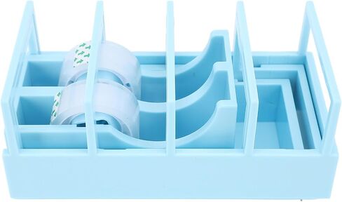 Portable Foldable Tape Dispenser, Desktop Holder with Cutter for Gift Wrapping & Office Use, Includes 2 Rolls Clear Tape for Packaging, Crafts and Supplies in Saudi Arabia