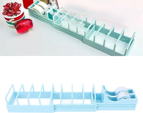 Portable Foldable Tape Dispenser, Desktop Holder with Cutter for Gift Wrapping & Office Use, Includes 2 Rolls Clear Tape for Packaging, Crafts and Supplies in Saudi Arabia