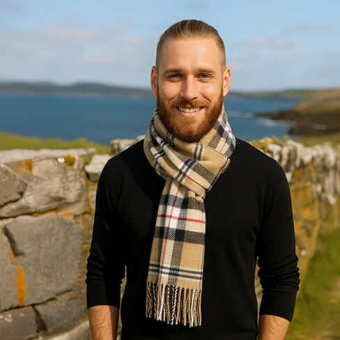 Biddy Murphy Irish 100% Merino Wool Scarf for Women, Long, Soft Brushed Woolen Fiber, Imported in Saudi Arabia