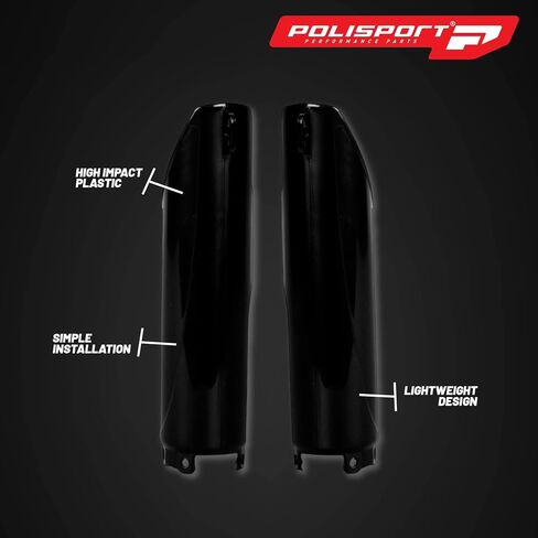 واقيات شوكة Polisport لهوندا CRF 450R (2002-2003) CR 500R (1995-2002) وCR 125R/250R (1995-2003) - جودة OEM لملاءمة فائقة وحماية متينة - أسود in Saudi Arabia