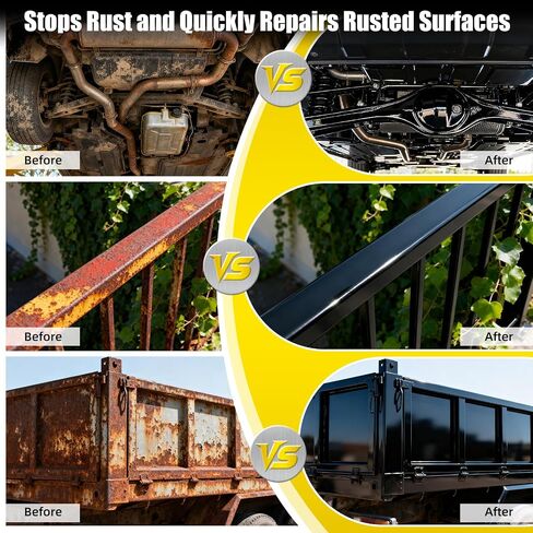 2-in-1 Rust Converter & Metal Primer 35oz Black - Rust Inhibitor Paint for Metal, Rust Reformer & Corrosion Protection, Heat Resistant Anti Rust Coating for Automotive Frames, Trailers& Tools in Saudi Arabia