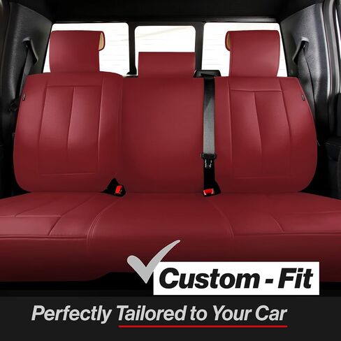 Coverland Custom Car Seat Covers Compatible with 2010-2014 Ford Mustang - Premium Leather Non-Slip Memory Foam Waterproof Seat Cover Custom Fit Interior Protector [Front Seat-Black] in Saudi Arabia