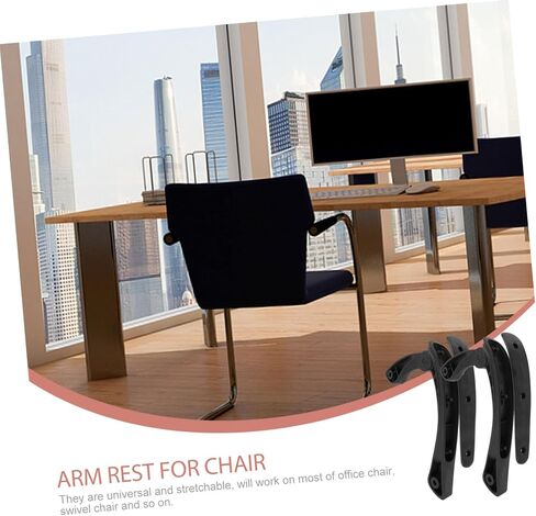 2Pcs Ergonomic Armrest Replacements for Office Chairs High Strength Chair Parts Comfortable Support for Daily Use in Saudi Arabia