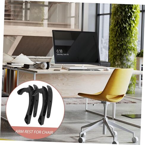 2Pcs Ergonomic Armrest Replacements for Office Chairs High Strength Chair Parts Comfortable Support for Daily Use in Saudi Arabia