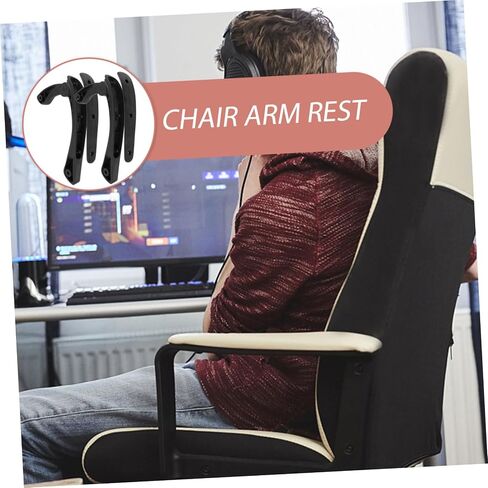Cabilock 2Pcs Professional Office Chair Armrest Replacement Ergonomic High Strength Arm Rest Parts for Swivel and Task Chairs Fit for Daily Use and Enhanced Comfort in Saudi Arabia